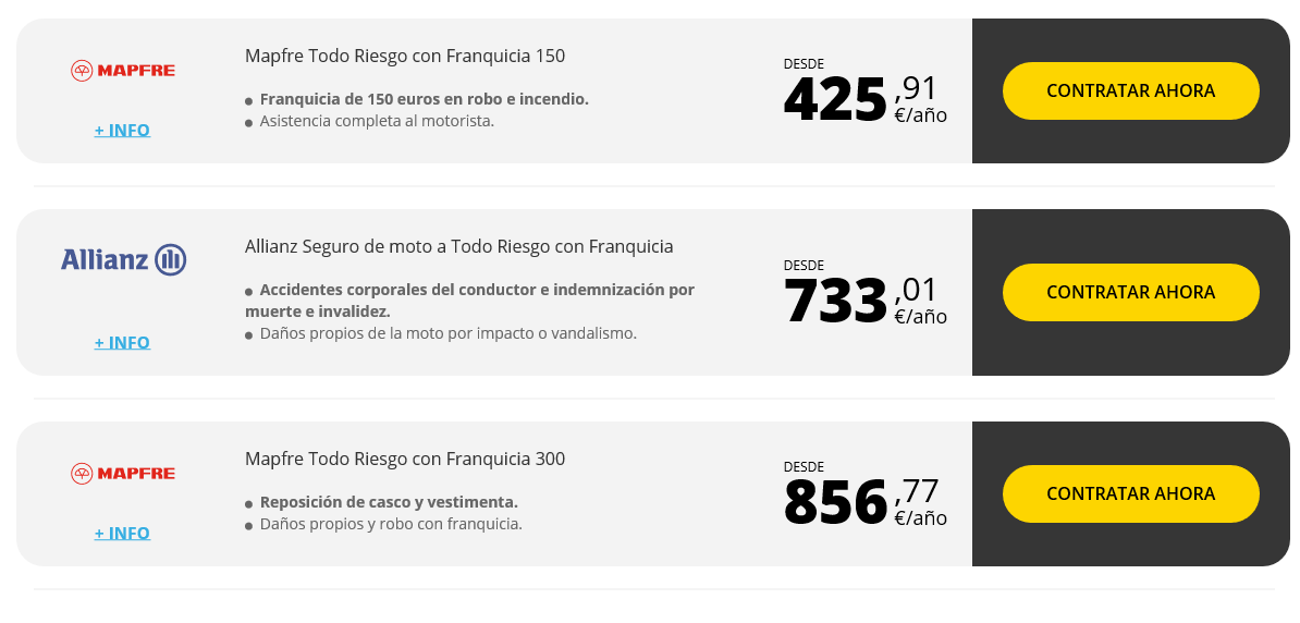 ofertas seguros motos